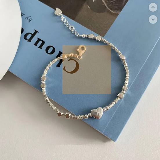 Bracelet carré amour or blanc | Or blanc