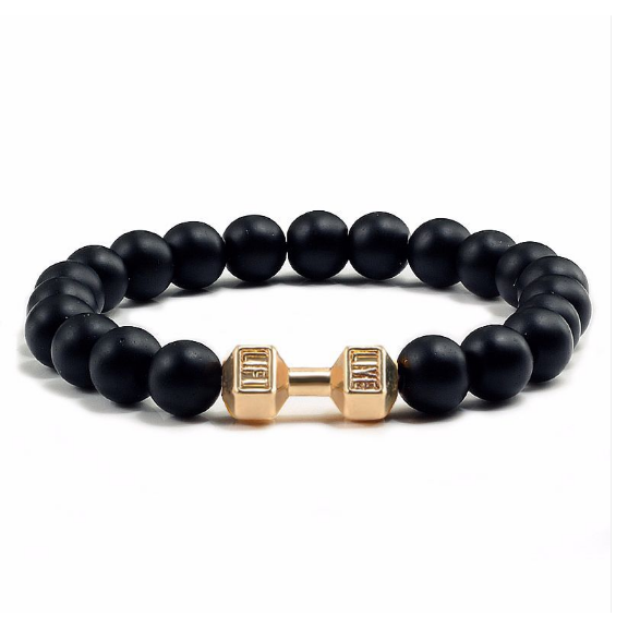Bracelet d'aromathérapie avec pierres de lave | Or