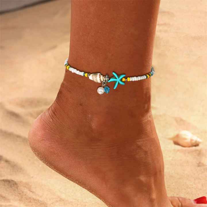 Bracelet de cheville océan | Or
