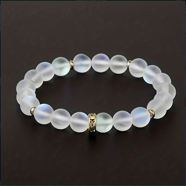 Bracelet confiance avec marguerites et pierre de lune | Or