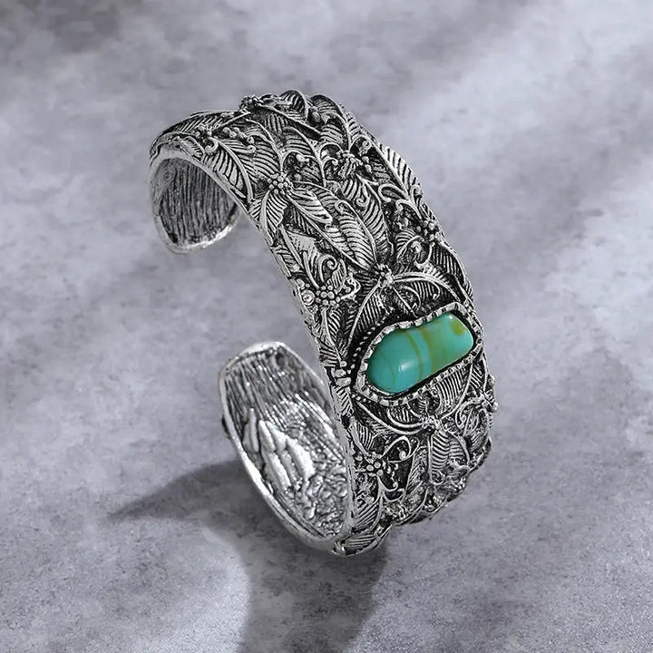Bracelet rétro en turquoise | Or