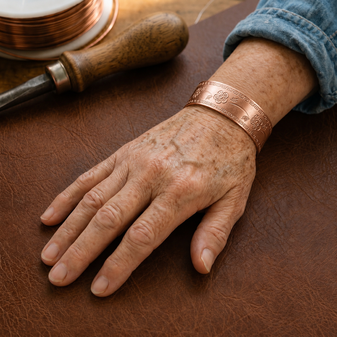 Bracelet en cuivre Tressage