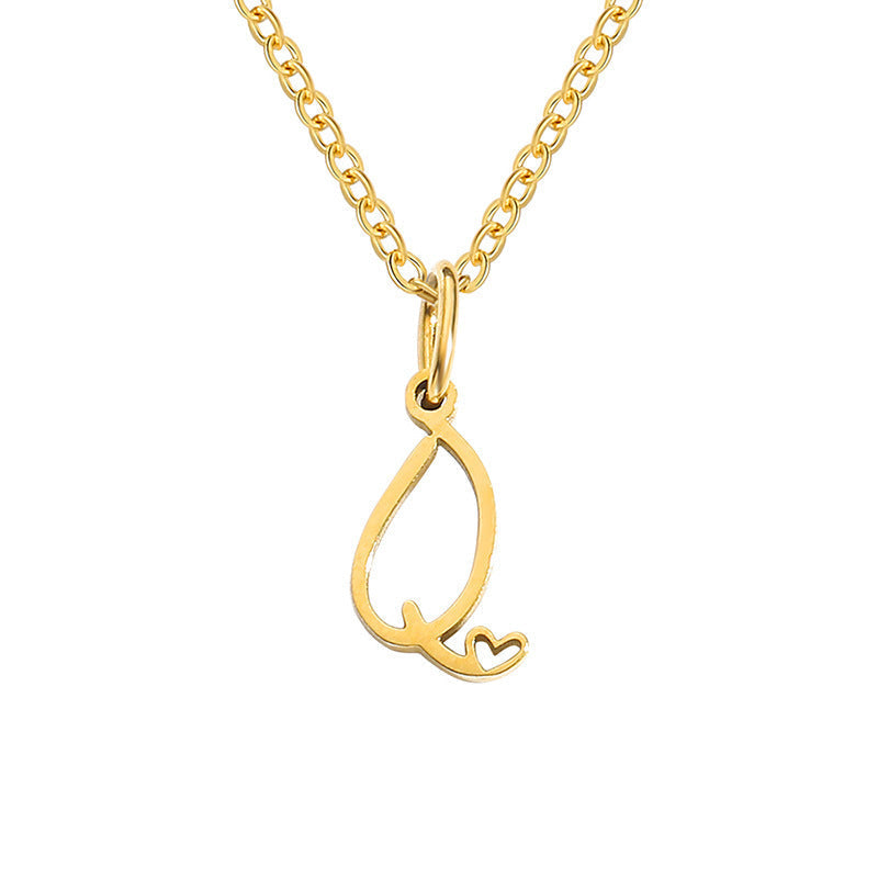 Collier initial coeur | Or