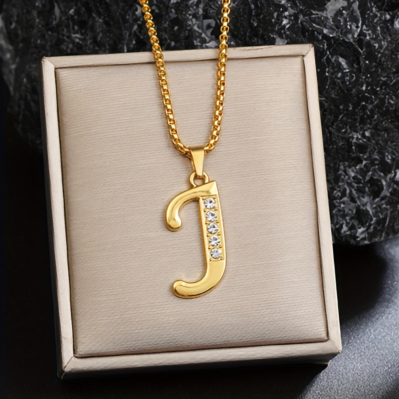Collier initiale en cristal | Or