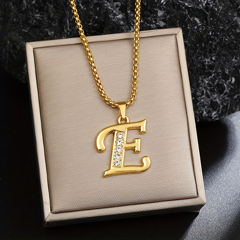 Collier initiale en cristal | Or