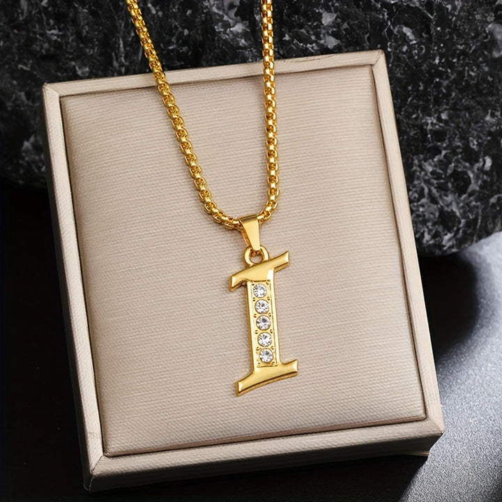 Collier initiale en cristal | Or