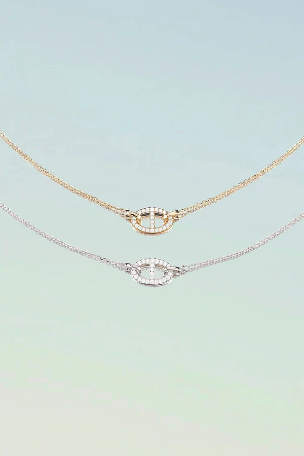 Collier Isaline Marina | Or blanc
