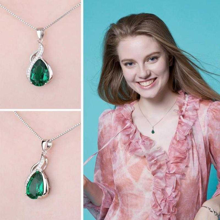 Collier Leonias avec pierre d'émeraude | Or