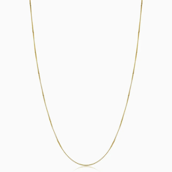 Collier maillon cubain | Or blanc
