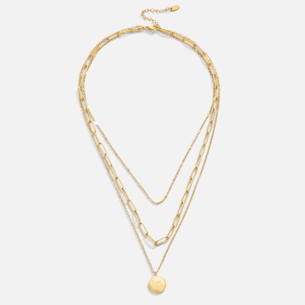 Collier à couches avec pièces « Janie » | Or