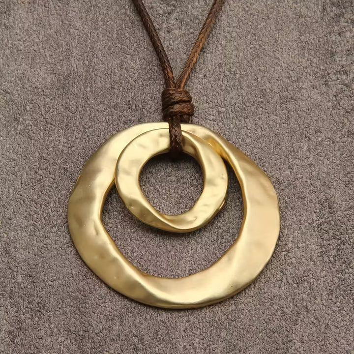 Collier avec pendentif géométrique Irrégulier | Or