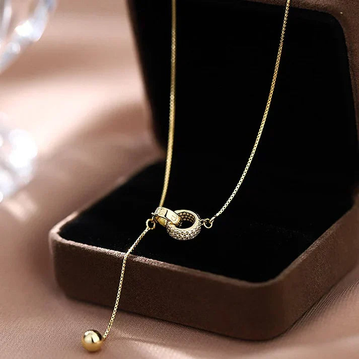 Collier avec deux anneaux | Or