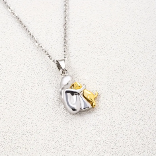 Collier fillette et son chien | Or