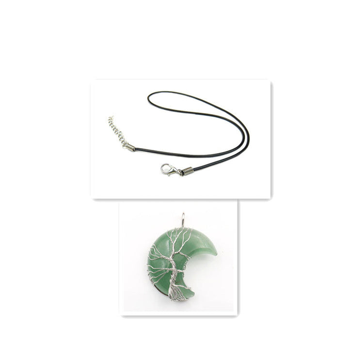 Collier avec pendentif arbre de vie en cristal | Or