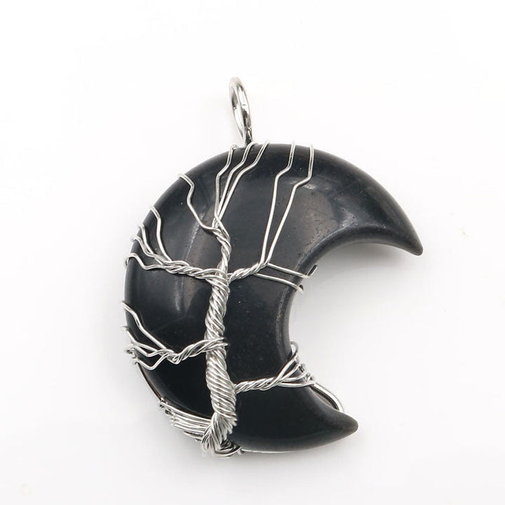 Collier avec pendentif arbre de vie en cristal | Or