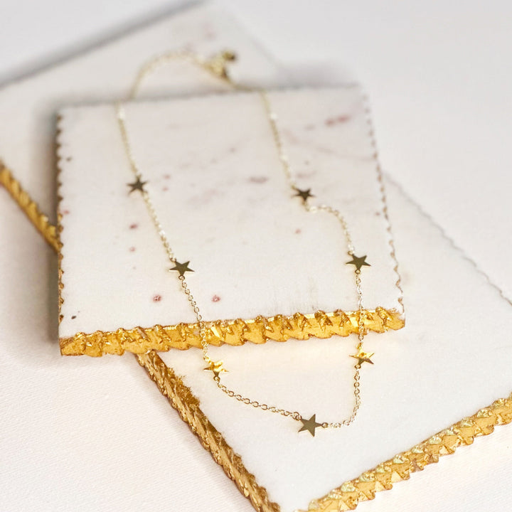 Collier avec pendentif « étoile fine » | Or