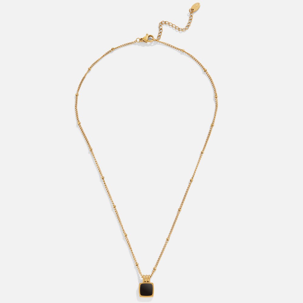 Collier avec pendentif Lucia en noir | Or
