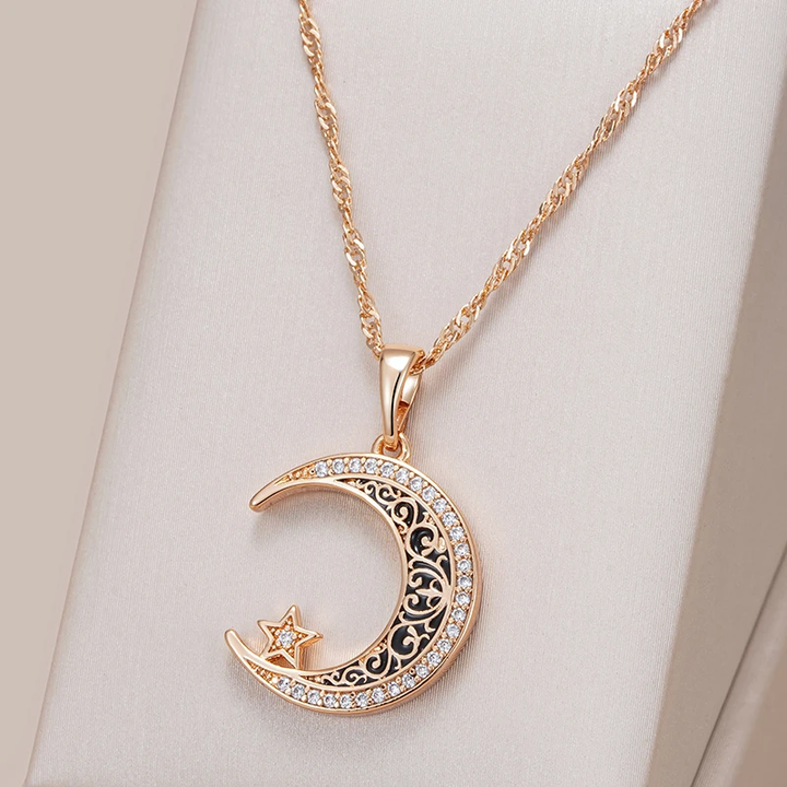 Collier de lune brillant et élégant | Or