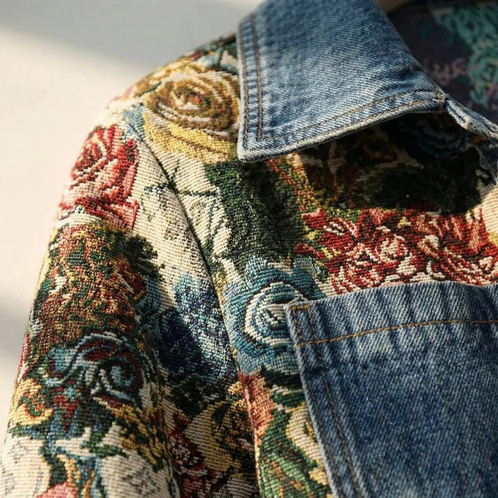 Veste en denim pour femmes | Coupe raccourcie & Imprimé statement