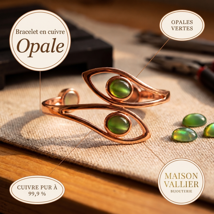 Bracelet en cuivre Opale