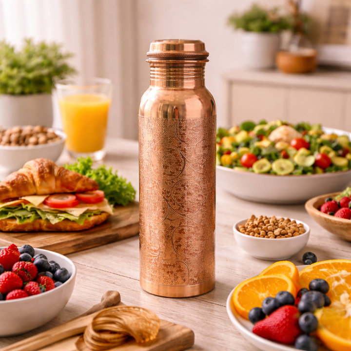 Bouteille d'eau en cuivre 950 ml — Gravée