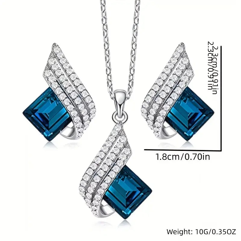 Ensemble de bijoux Brienne Solazure | Or blanc