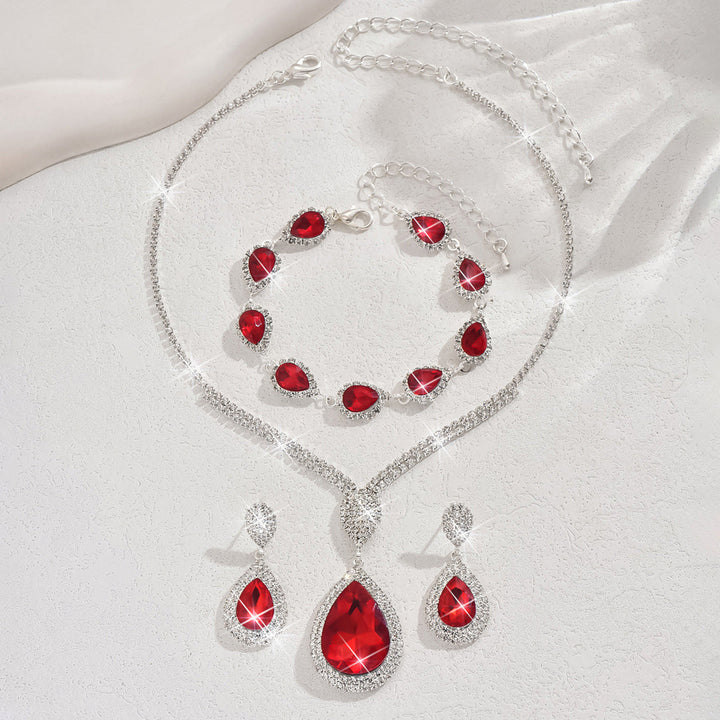 Ensemble de bijoux Thalia | Or blanc
