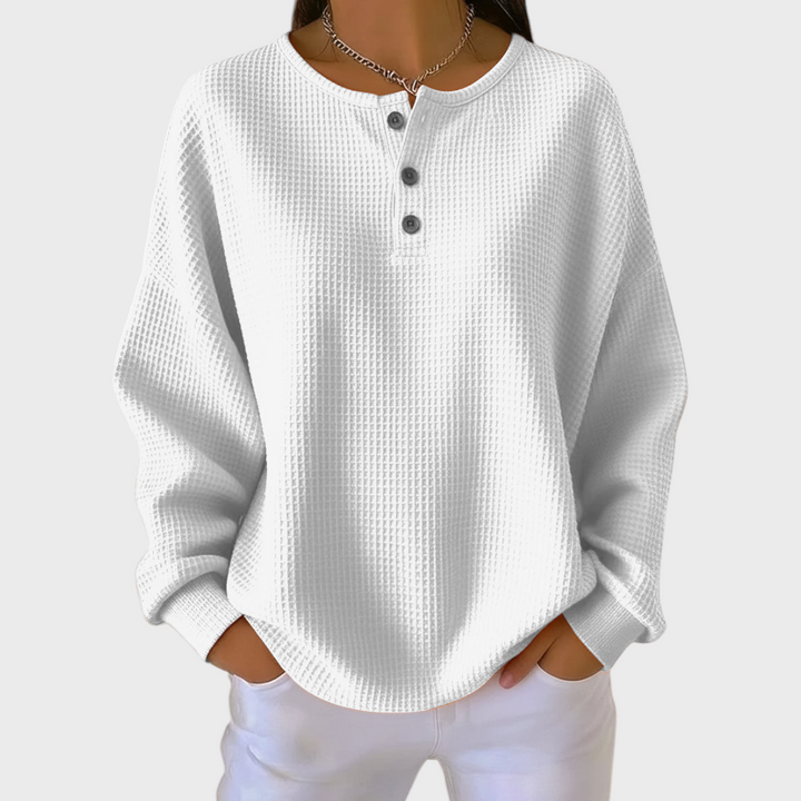 Elisabeth | Pull en doux tricot nid d'abeille