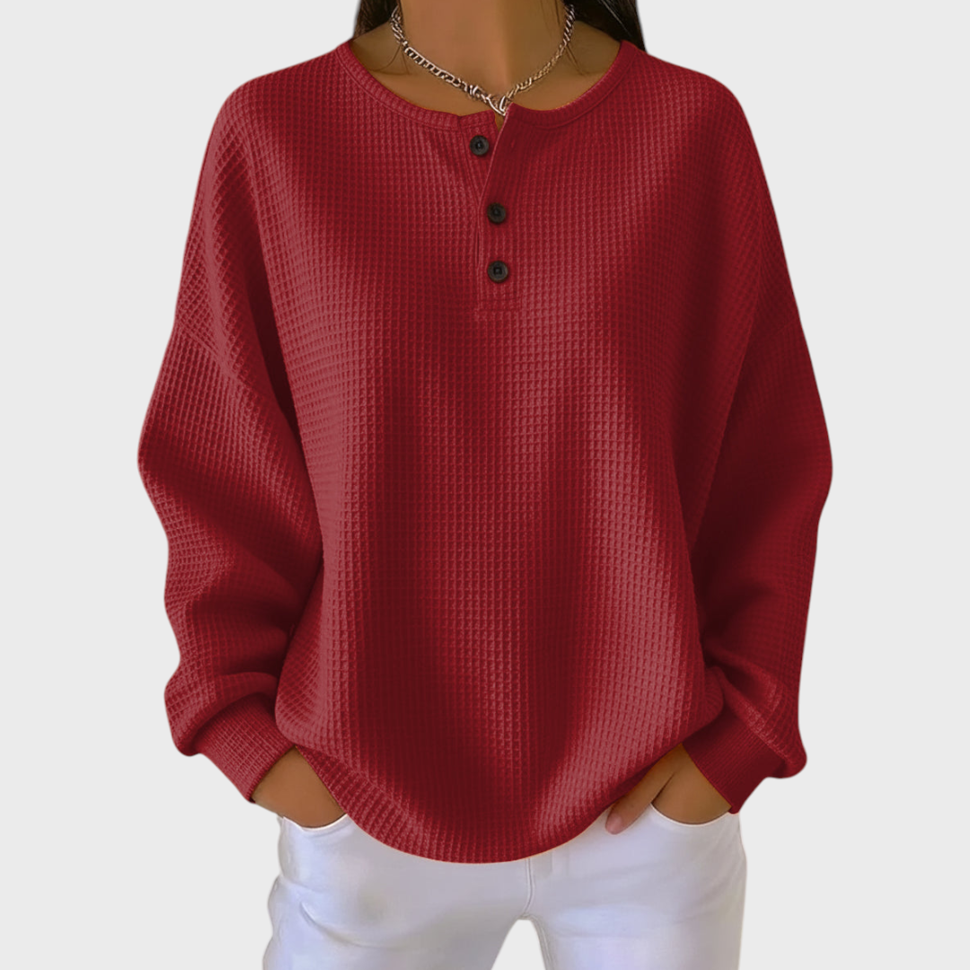 Elisabeth | Pull en doux tricot nid d'abeille