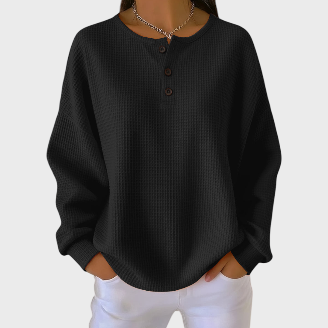 Elisabeth | Pull en doux tricot nid d'abeille