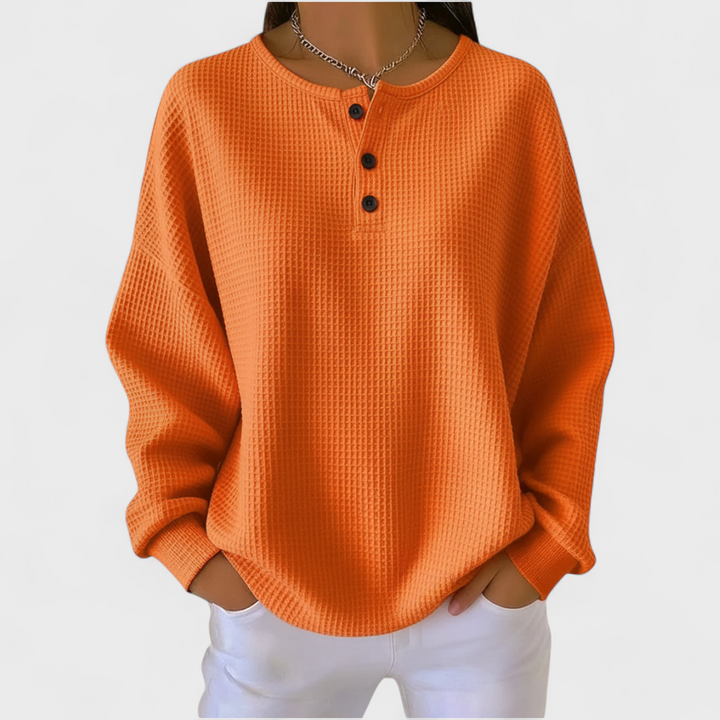 Elisabeth | Pull en doux tricot nid d'abeille