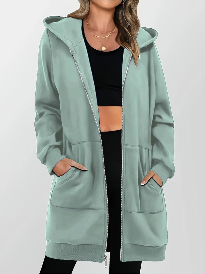 Sweat à capuche pour femme | Poches pratiques et coupe longue confortable