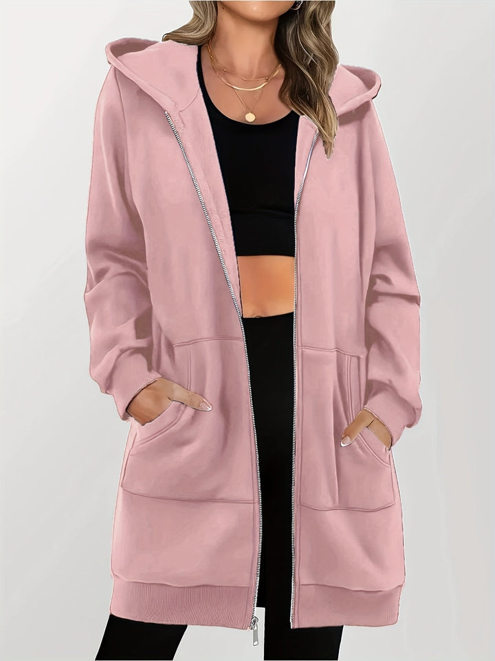 Sweat à capuche pour femme | Poches pratiques et coupe longue confortable