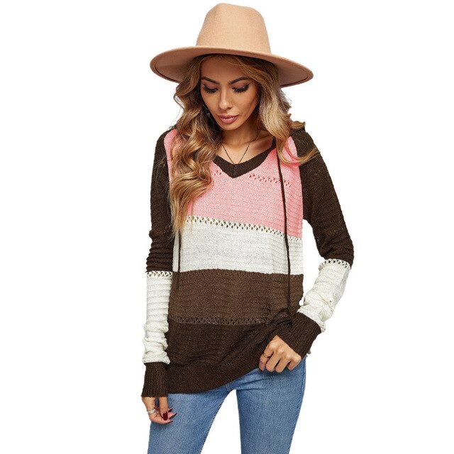 Sweat à capuche femme | Col en V avec capuche