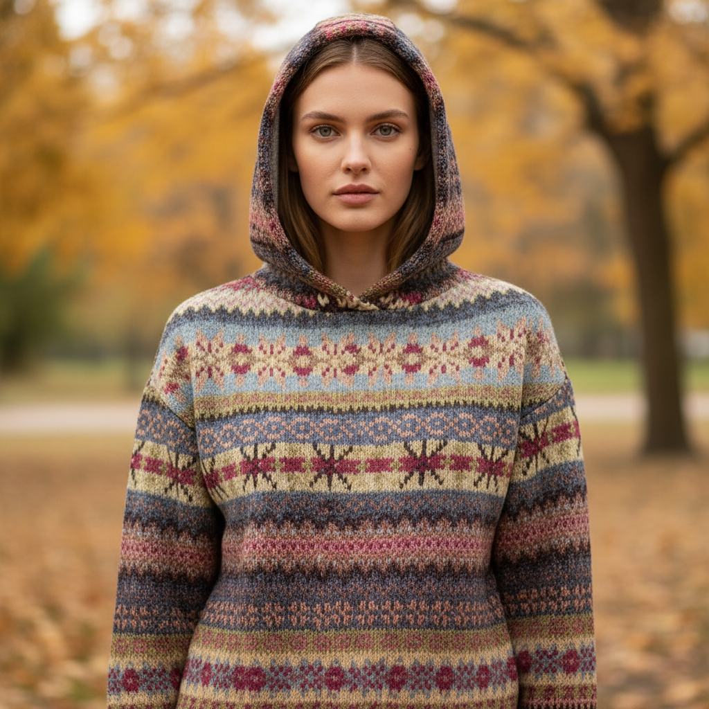 Sweat à capuche femme | Motif vintage avec capuche