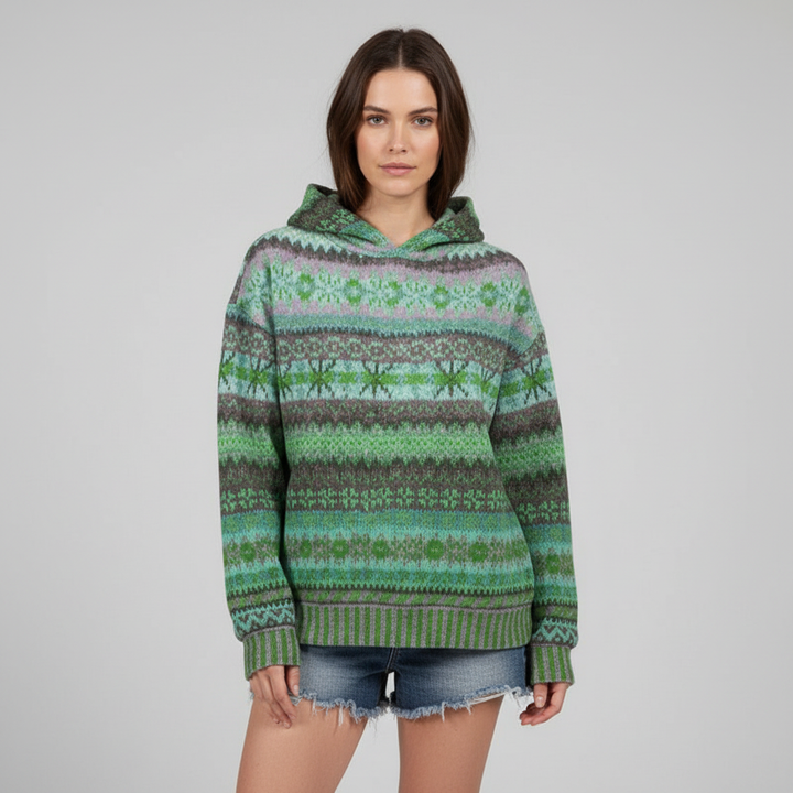 Sweat à capuche femme | Motif vintage avec capuche