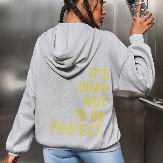 Sweat à capuche femme | Doux avec imprimé statement