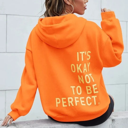 Sweat à capuche femme | Doux avec imprimé statement
