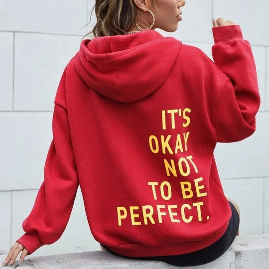 Sweat à capuche femme | Doux avec imprimé statement