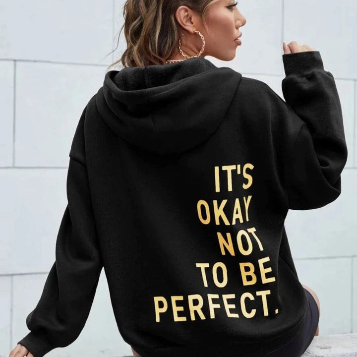 Sweat à capuche femme | Doux avec imprimé statement