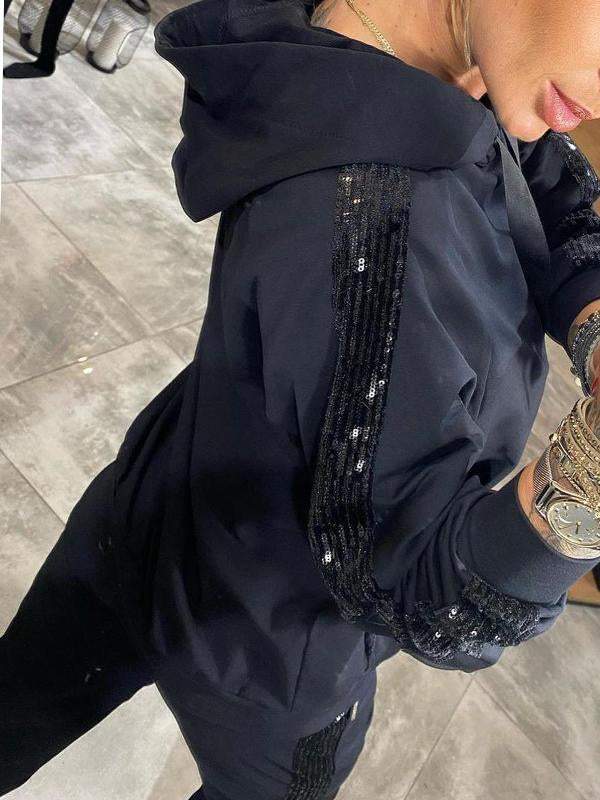 Ensemble sweat à capuche femme | Ensemble deux pièces complet & Confort décontracté