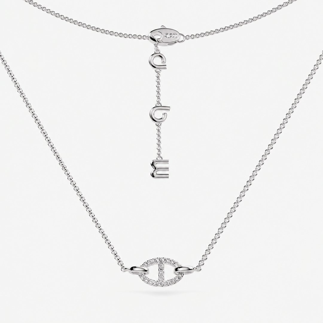 Collier Isaline Marina | Or blanc