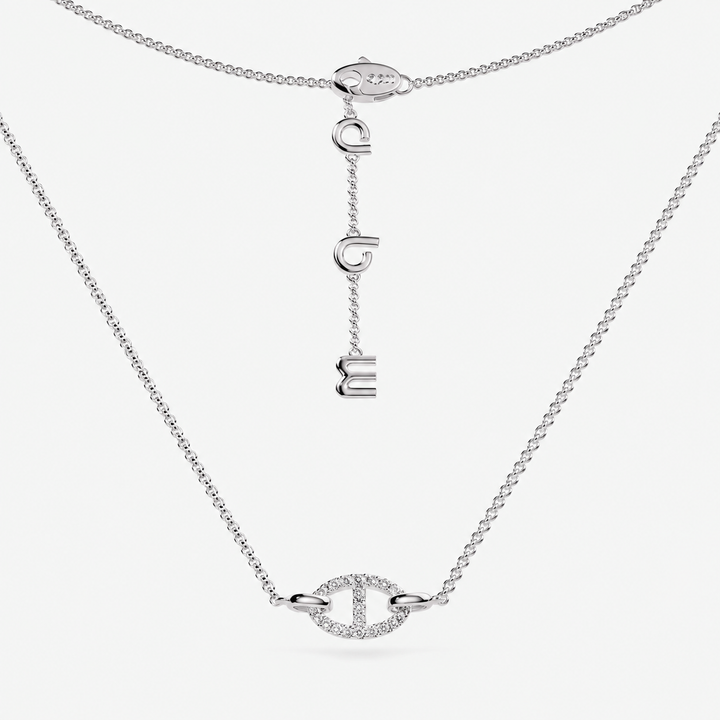 Collier Isaline Marina | Or blanc