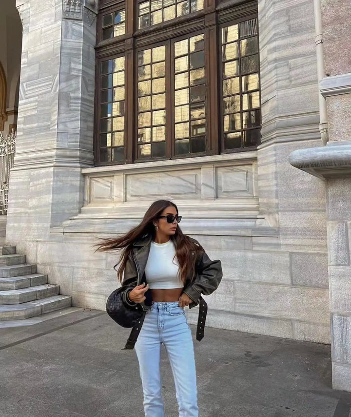 Veste Femme | Courte & Cool dans le style biker