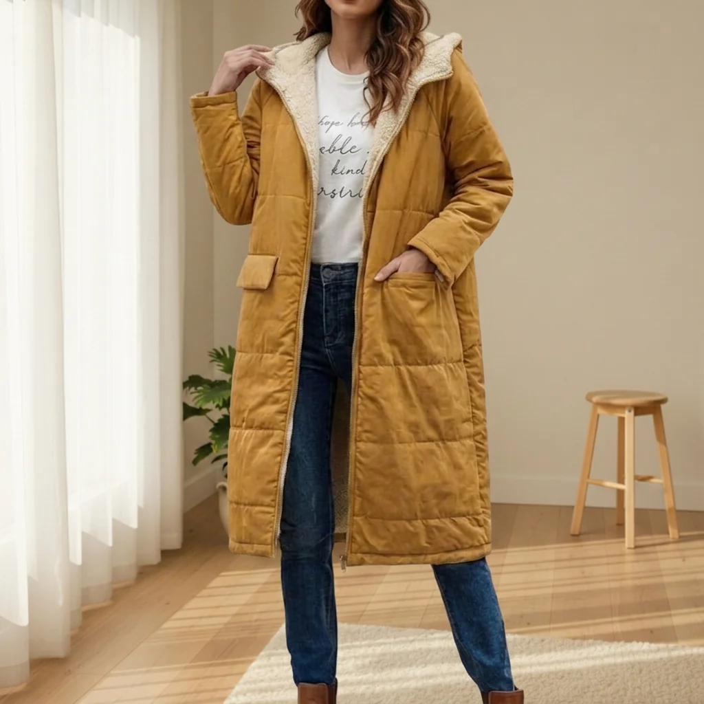 Veste Femme Longue | Avec Capuche et Doublure Douce
