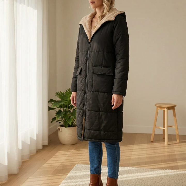 Veste Femme Longue | Avec Capuche et Doublure Douce