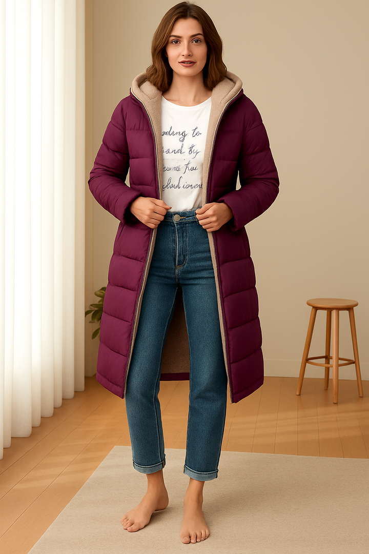 Veste Femme Longue | Avec Capuche et Doublure Douce