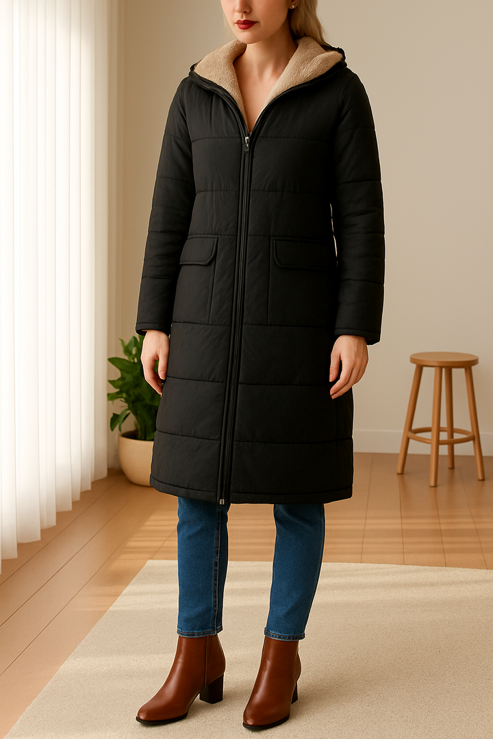 Veste Femme Longue | Avec Capuche et Doublure Douce