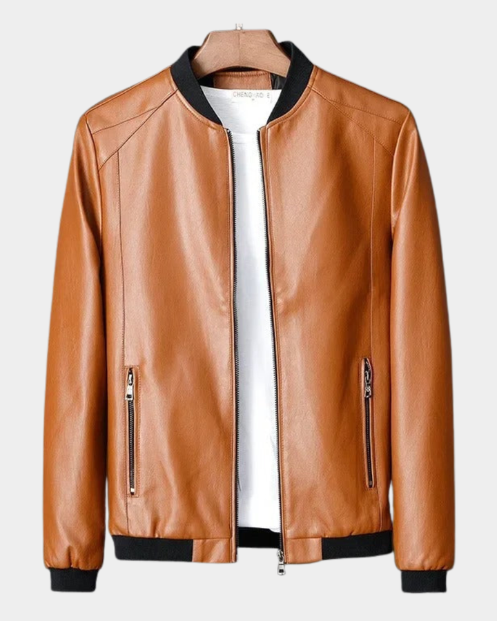 Veste Homme | Look Bomber avec Col Montant & Poches Zippées