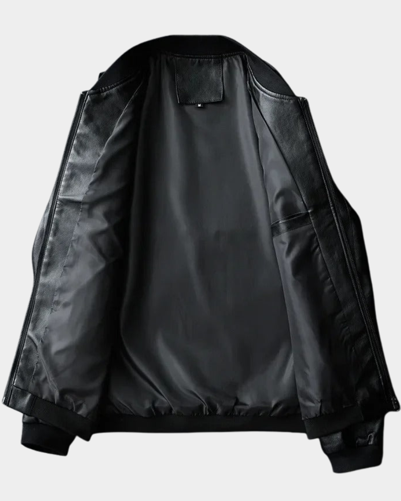 Veste Homme | Look Bomber avec Col Montant & Poches Zippées